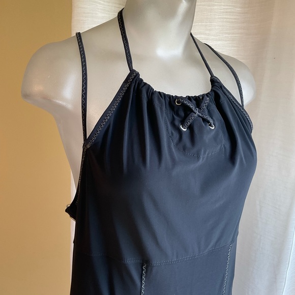MC PLANET Black Asymmetrical Hem Halter  Maxi dress Size 12 - Picture 7 of 16